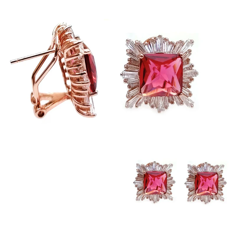 

925 серебряные позолоченные темпераментные серьги 210315-11