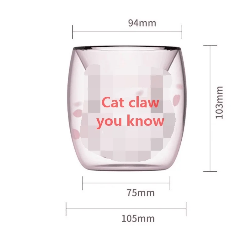 Новая кошачья лапа чашка с кофейной чашкой молочная Кружка Пивная Вишневый