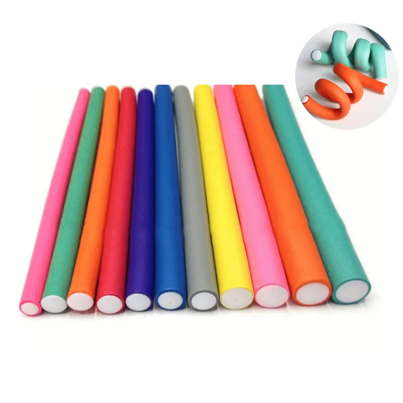 

Soft Hair Curler Magic Air Hair Roller Curling Sticks Soft Foam Twist Flexi Rods Hair DIY Styling women sleep hair Rollers clips