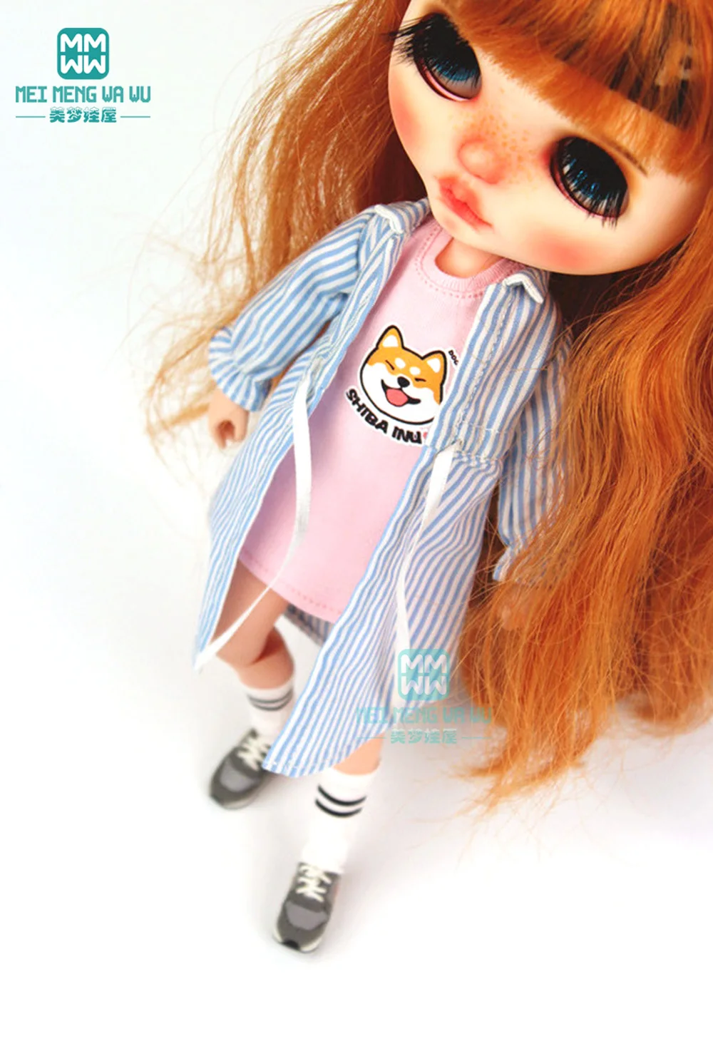 Одежда для кукол Blyth azone OB24 OB27 1/6 аксессуары модная клетчатая рубашка синего
