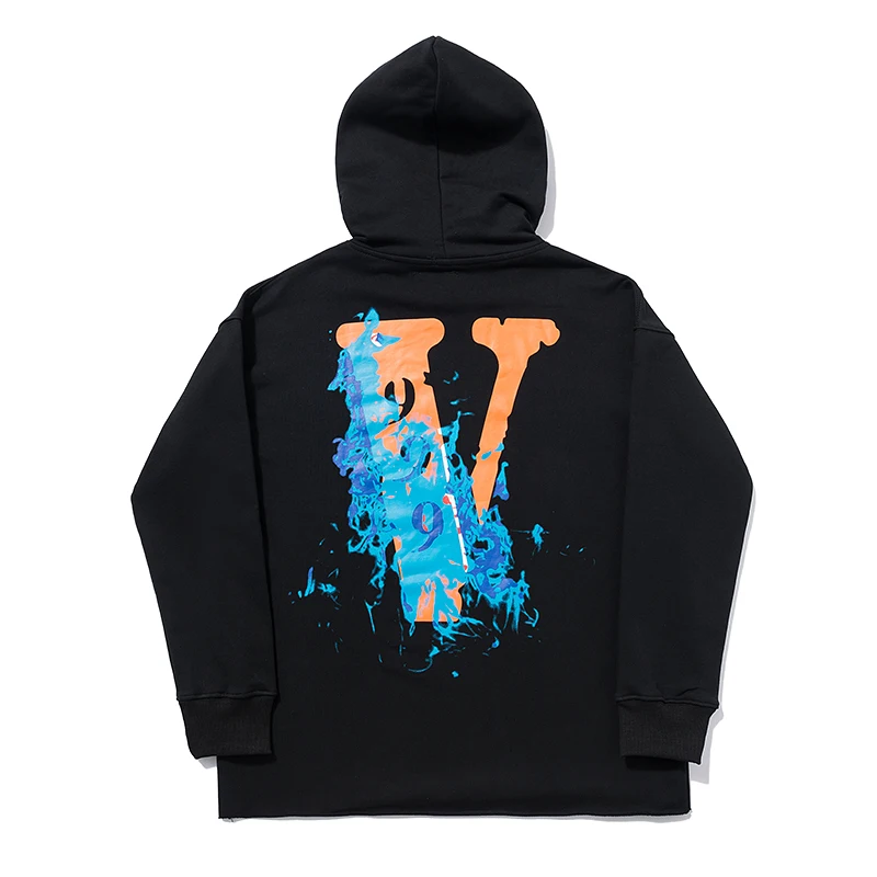 

Trendy Brand Vlone 999 Big V Letter Printed Hoodie Men and Women High Street Loose BF Wind Pullover Sweater Jacket