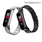Ремешок из нержавеющей стали для Samsung Galaxy Fit 2, металлический браслет для смарт-часов Samsung Galaxy Fit2 R220