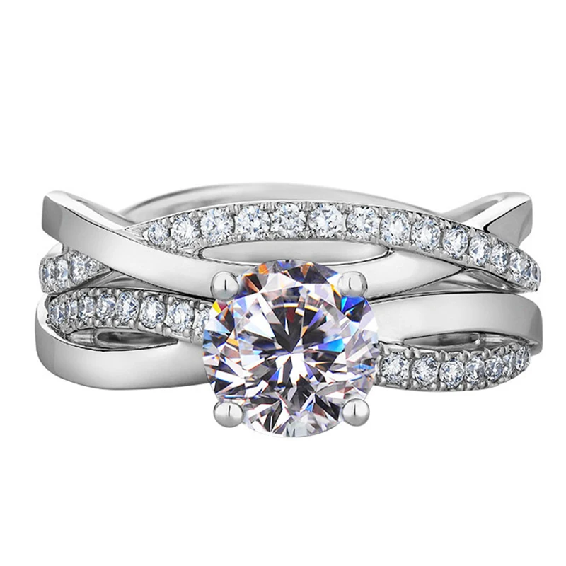 

Sterling Silver S925 Rings Women Engagement Luxury Diamond Elegant Exquisite Wedding Celebrity Fine Jewelry Charm Craftsmanship