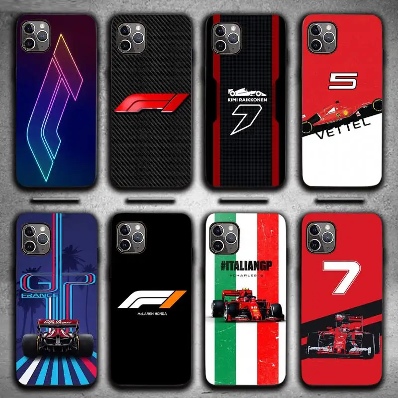 

Formula 1 F1 Painted cAR Phone Case for iPhone 7 8 11 12 Pro X XS XR Samsung A S 10 20 30 51 Plus pro Max mobile bags