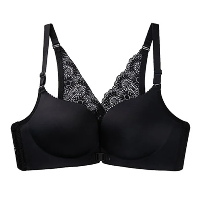 

Women's bra front buckle beautiful back underwear women's non-steel bra girls high school students small bra gather sexy support