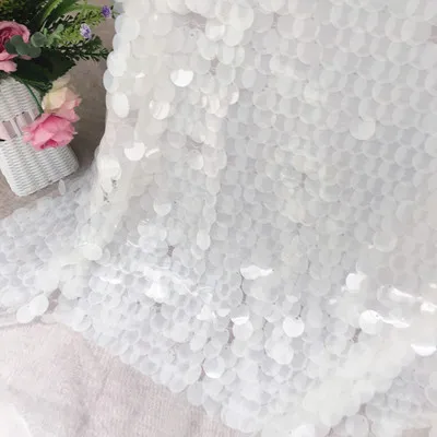 white Вечерние скатерти с золотыми пайетками, блестящая ткань, вечерние фоны для оформления свадьбы, дня рождения, вечеринки, душа, Русалка, единорог, декор HM14 - Цвет: white