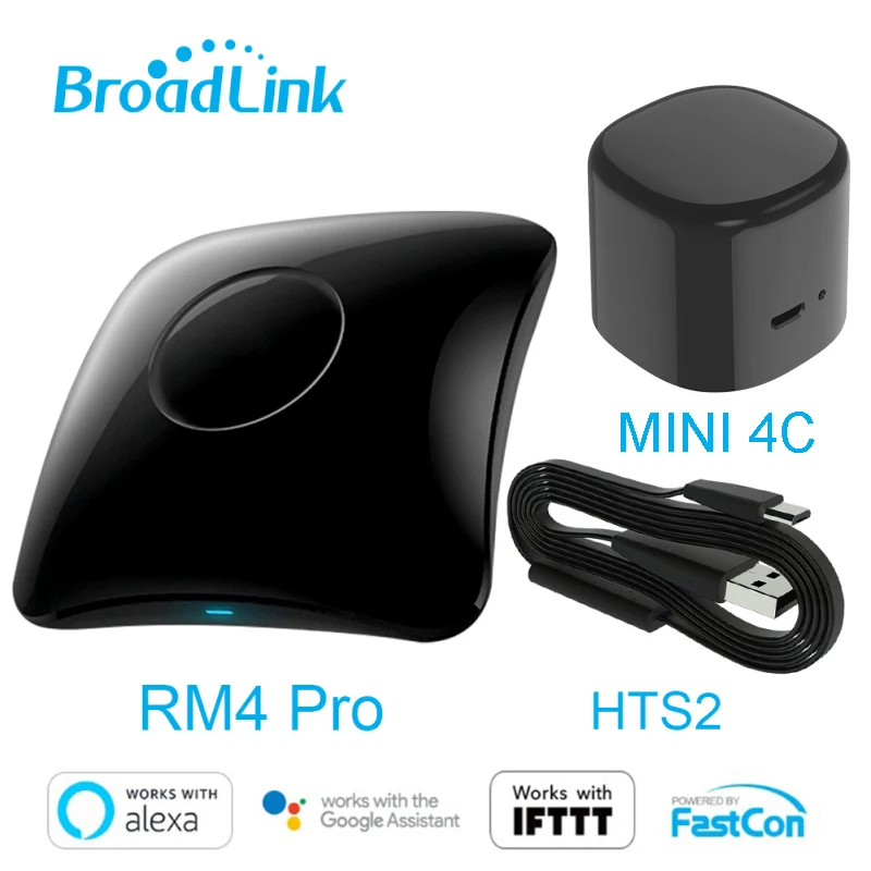 Broadlink RM4 Pro Rm4C Mini HTS2 датчик влажности WiFi IR RF Универсальный Интеллектуальный пульт