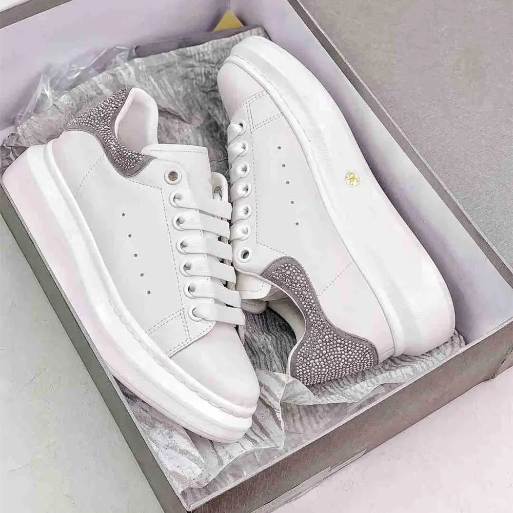 Кроссовки SS20 женские из натуральной кожи модная обувь с круглым носком на