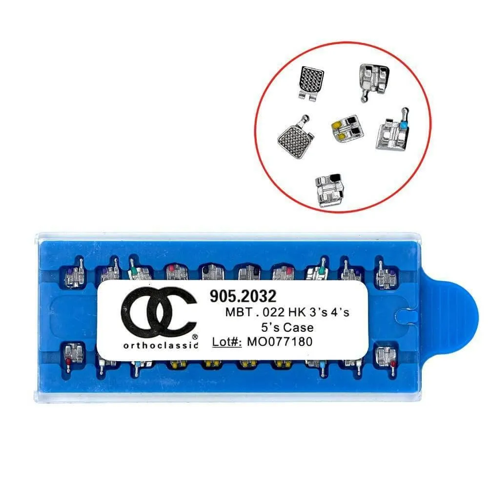 Стоматологические зубные скобы OC металлические ортодонтические мини MBT 022 345