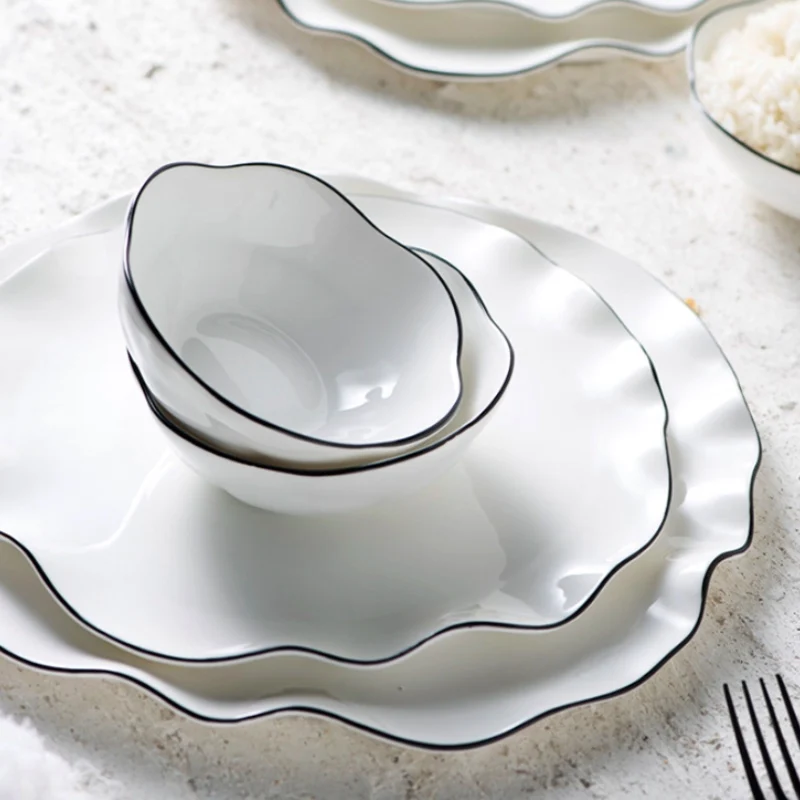 Тарелка для салата обеденное блюдо тарелки завтрака в скандинавском стиле