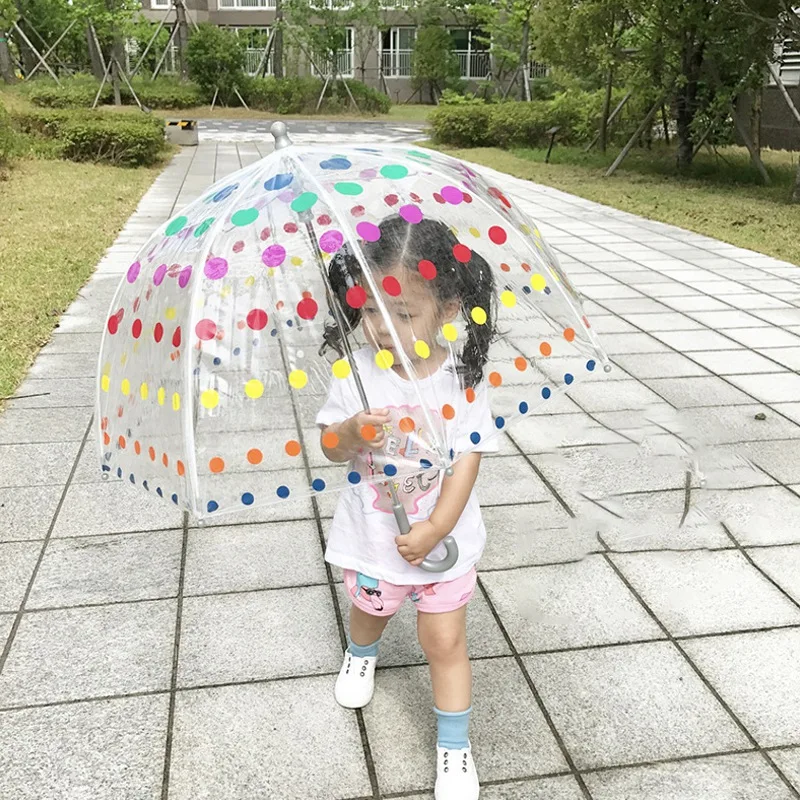 

Kid's Clear Bubble Umbrella Men's and Women's Children's Umbrellas Transparent Long Handle Fashion Umbrella