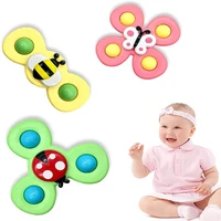 suction cups spinner top toy with rotating sucker animal early learner for baby toys suitable for dining tablebathroomtravel
