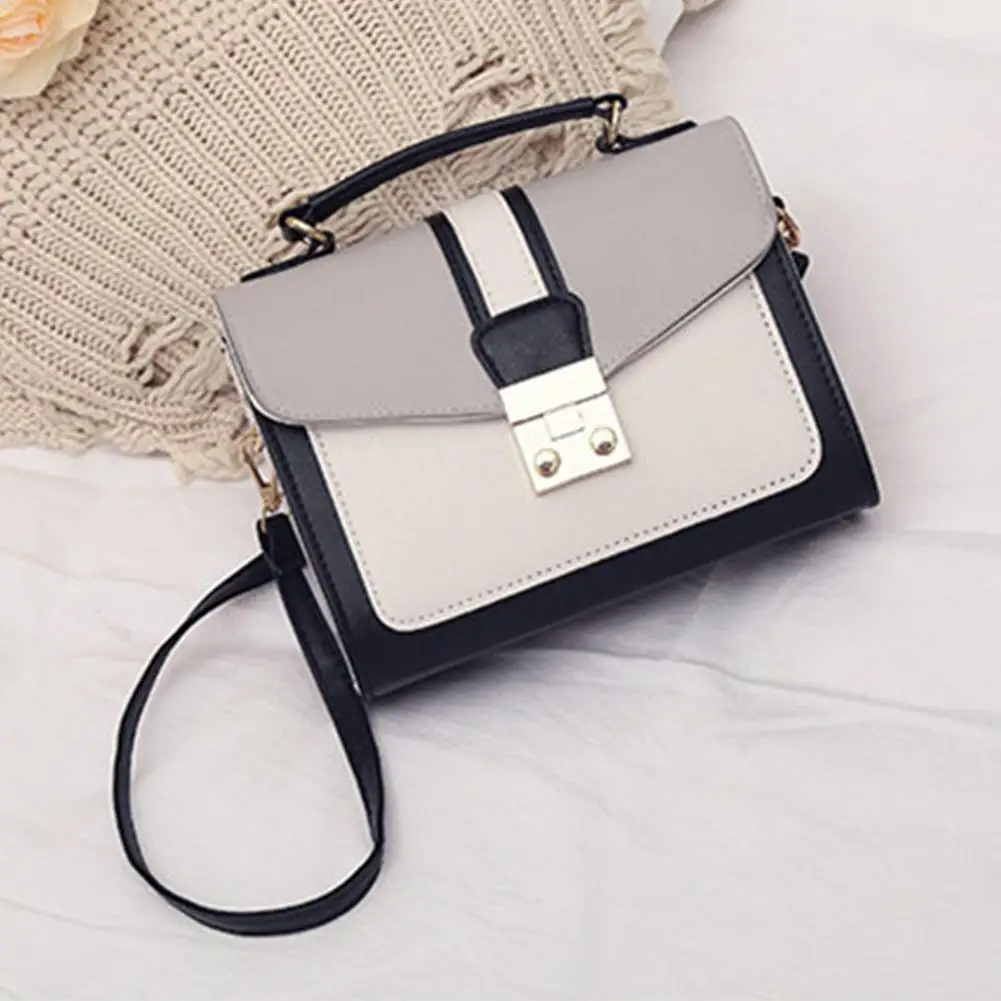 Женская сумка Повседневная на одно плечо искусственная кожа контрастный цвет