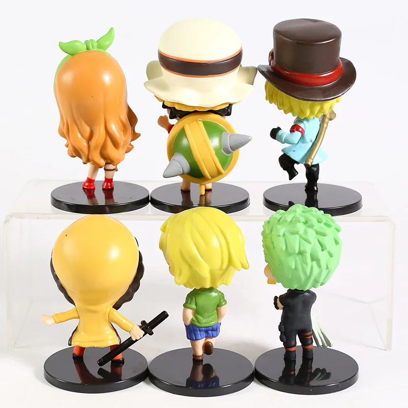 

One Piece Theater Stampede Luffy Zoro Sanji Sabo Nami Law Q Version PVC Figures Toys Collectible Figurals 6pcs/set