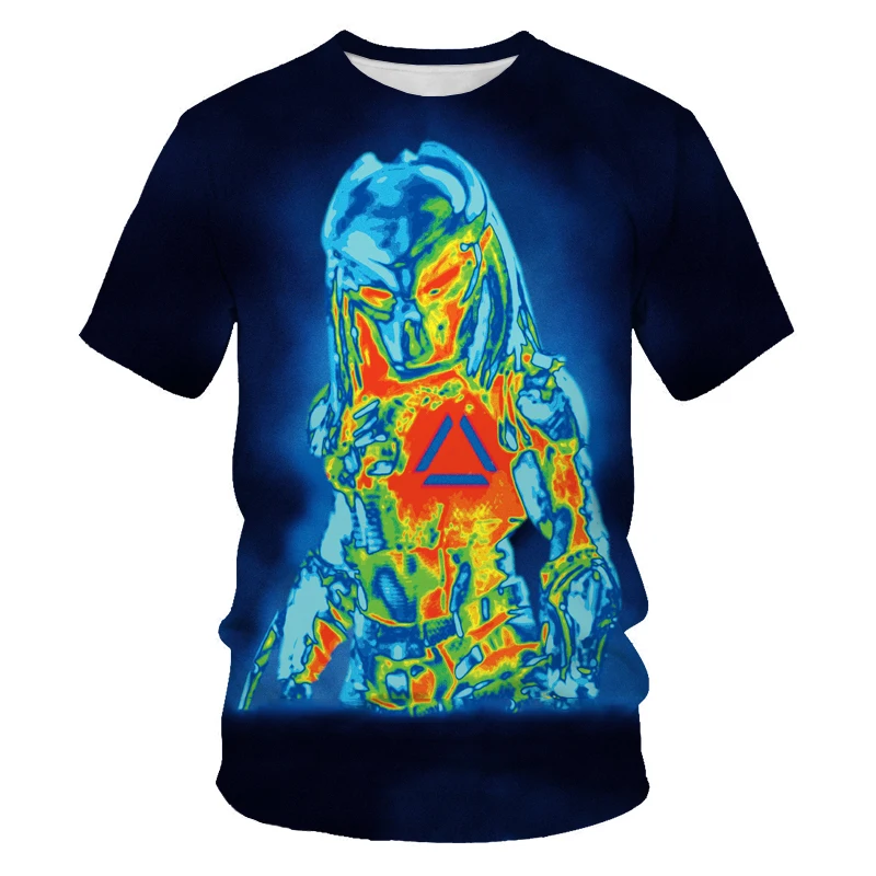 

Summer Hot sell science fiction thriller Predator series men's T-shirt 3D print cool casual short sleeve top breathable Tshirt