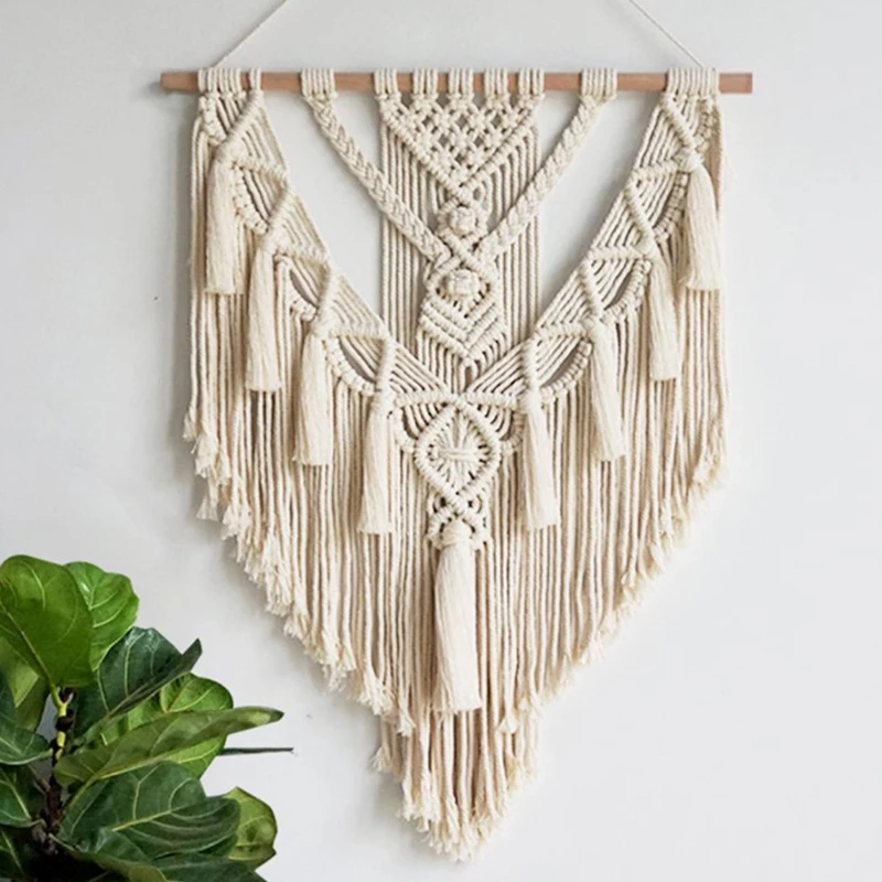 

Macrame Wall Hanging Tapestry Wall Decor Boho Chic Bohemian Woven Home Decoration
