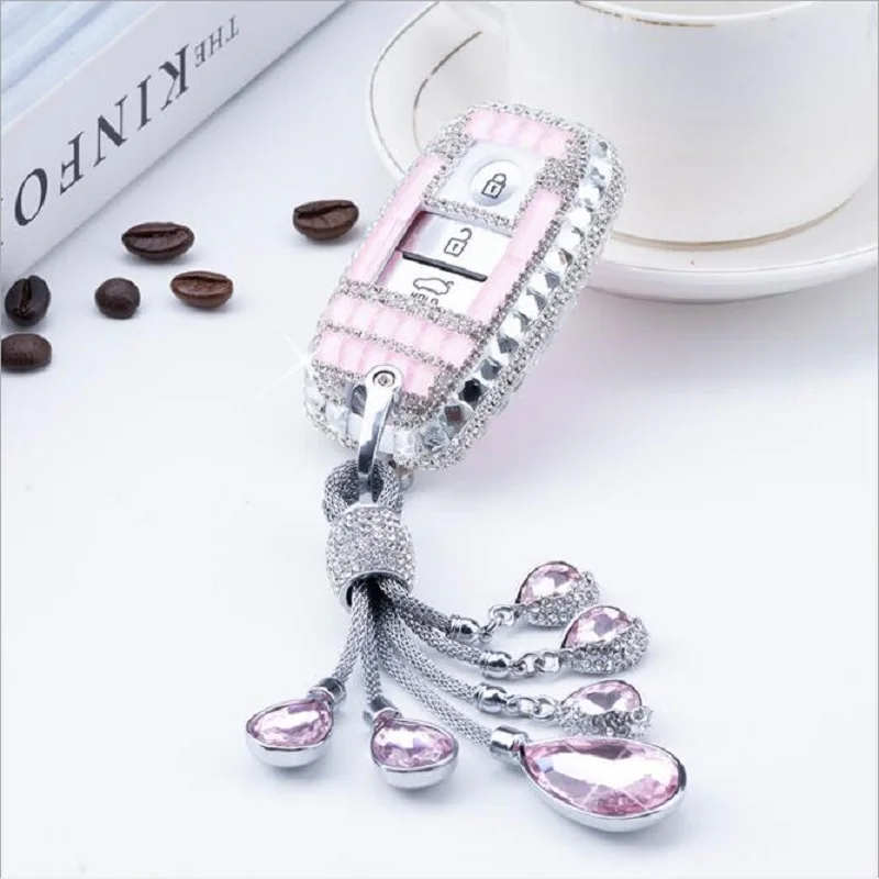 Чехол для автомобильного ключа алмазный Kia Ceed Rio Sportage R K3 K4 K5 Sorento Cerato Optima 2015 2016 2017 2018