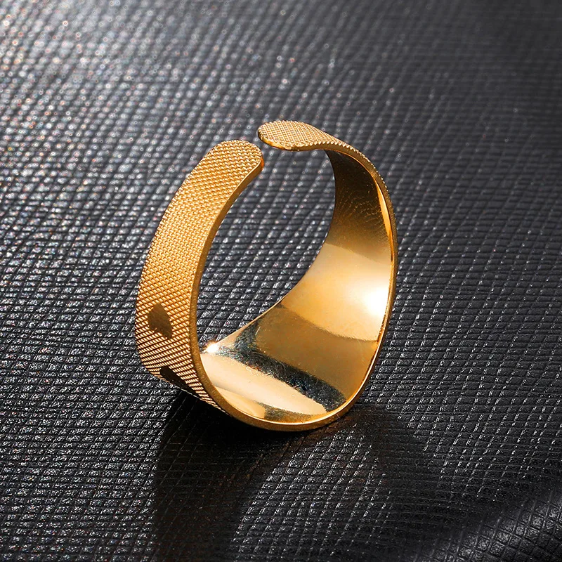 Кольцо женское из нержавеющей стали с деревом жизни регулируемое золотого и