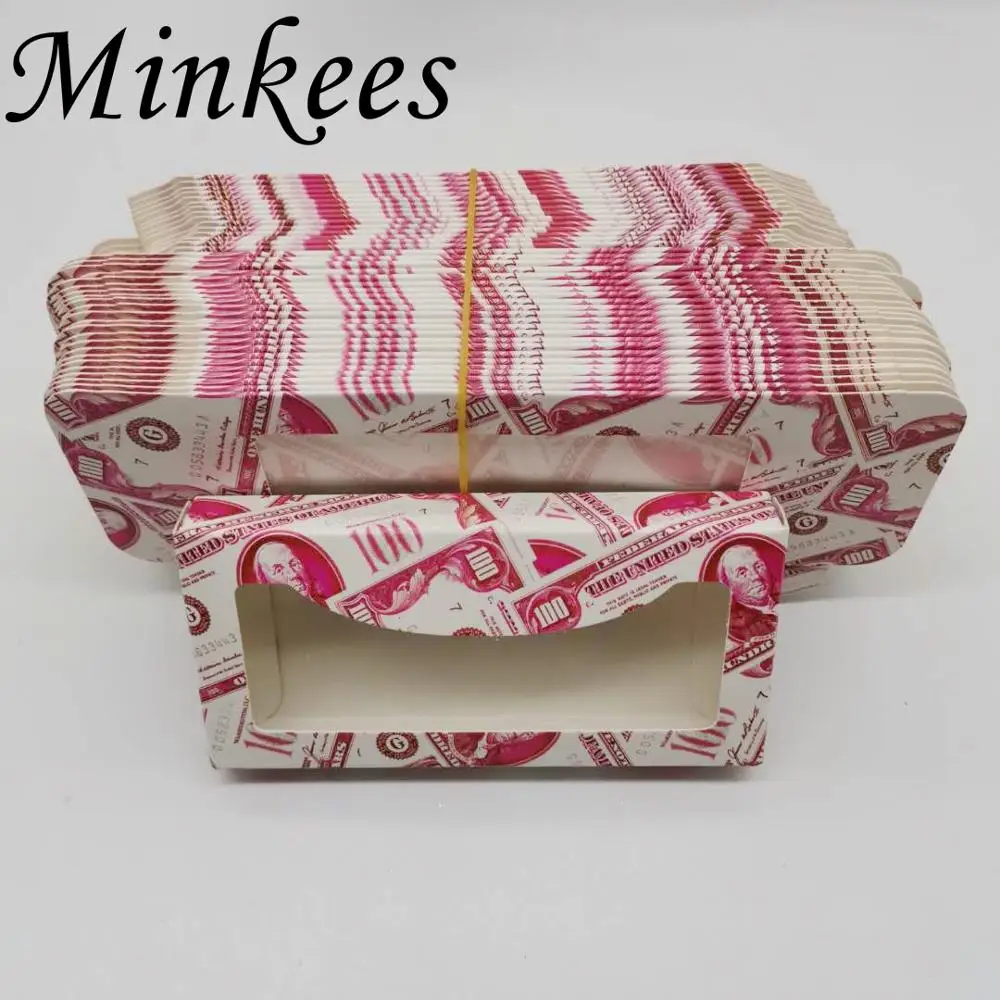 Оптовая продажа 50/100 шт бумажная коробка для накладных ресниц норковых пустая