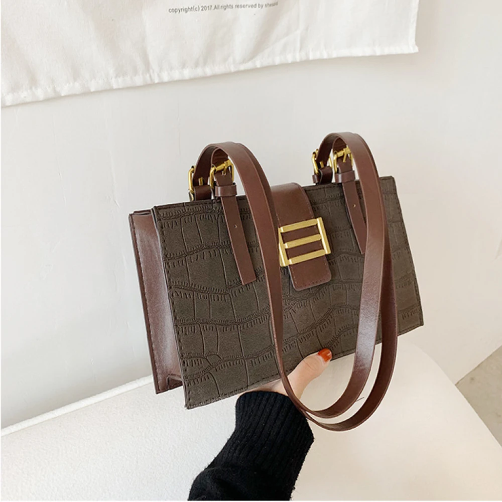 

Fashion PU Leather Shoulder Bags For Women 2020 Designer Handbags Female Retro Small Square Bag Messenger Shoulder Bag Woman New