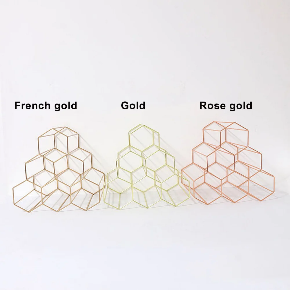 Креативная Геометрическая Винная стойка металлическая простая Бытовая для