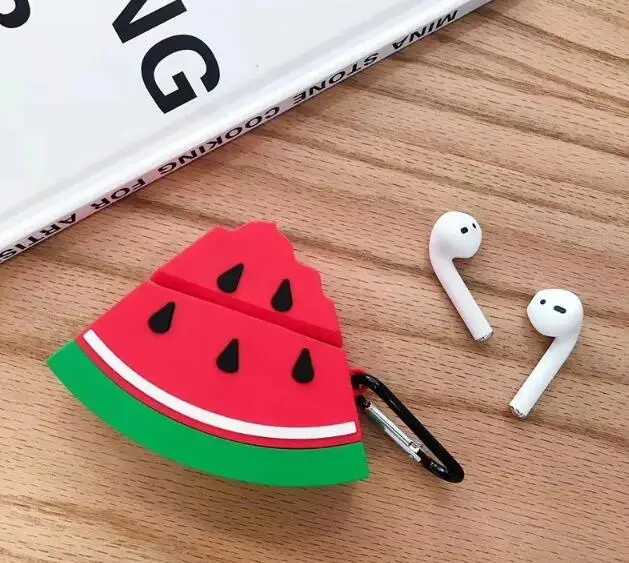 Противоударный чехол для Apple для наушников Анти-Чехол защитный для AirPods 2 протектор чехол для AirPods наушники Защитный чехол - Цвет: water melon