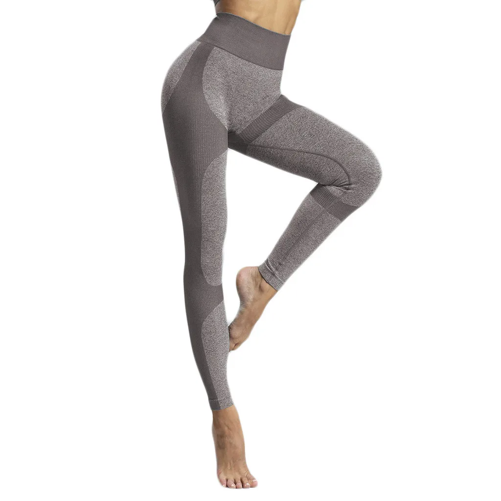 SAGACE высокая эластичность штаны для фитнеса йоги улицы однотонные бега брюки