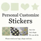 100 шт. печать на заказ, рекламная наклейка, логотип торговой марки, Свадебная коробка на вынос, QR-код, персонализированный дизайн, этикетка на день рождения