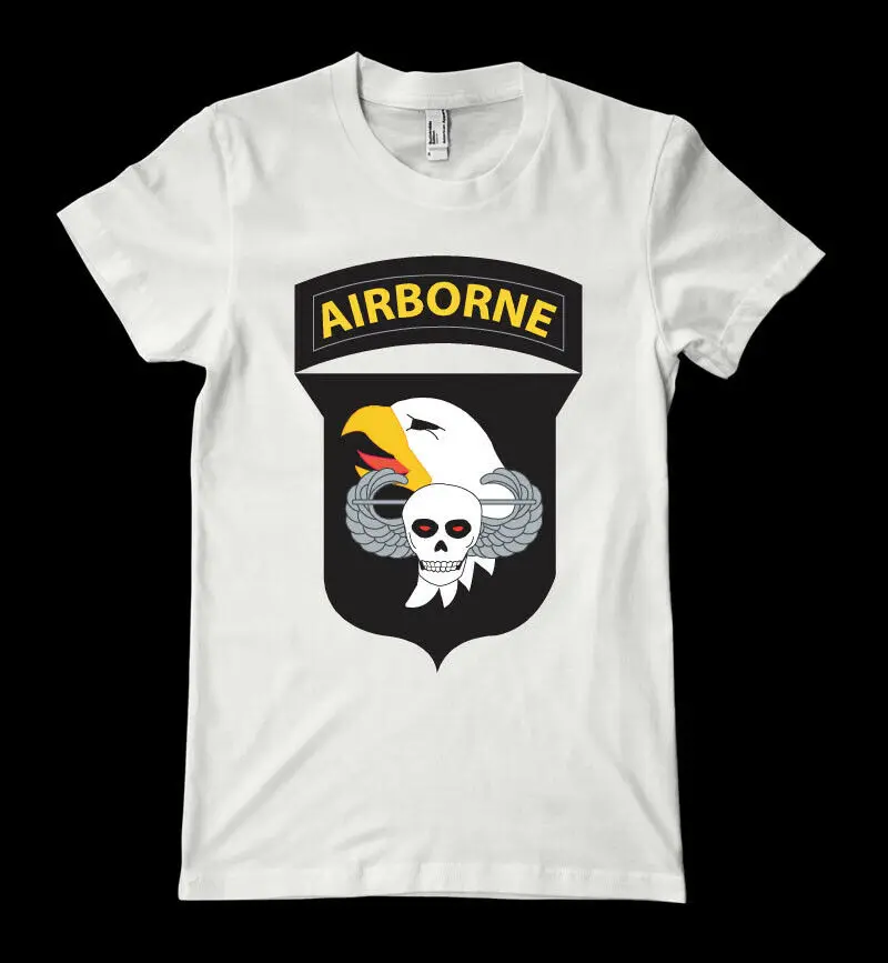 

Army 101st Airborne Division Air Assault w Skull Assault T-Shirt. Summer Cotton Short Sleeve O-Neck Mens T Shirt New S-3XL