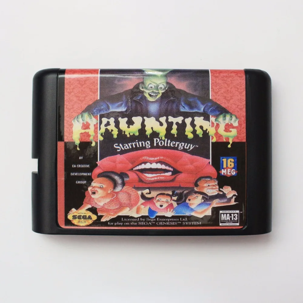 16-битная игровая карточка для Sega Mega Drive от Genesis с надписью The Starring и Poter Guy |