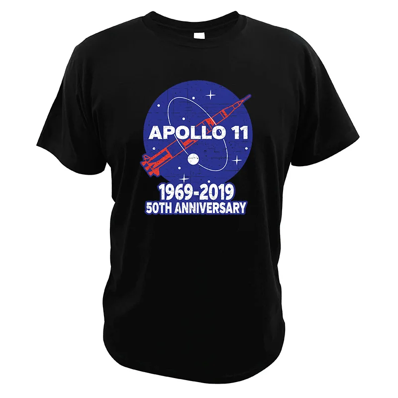 Apollo 11 футболка 1969 2019 50 я годовщина Луна Посадка европейский размер 100% хлопок