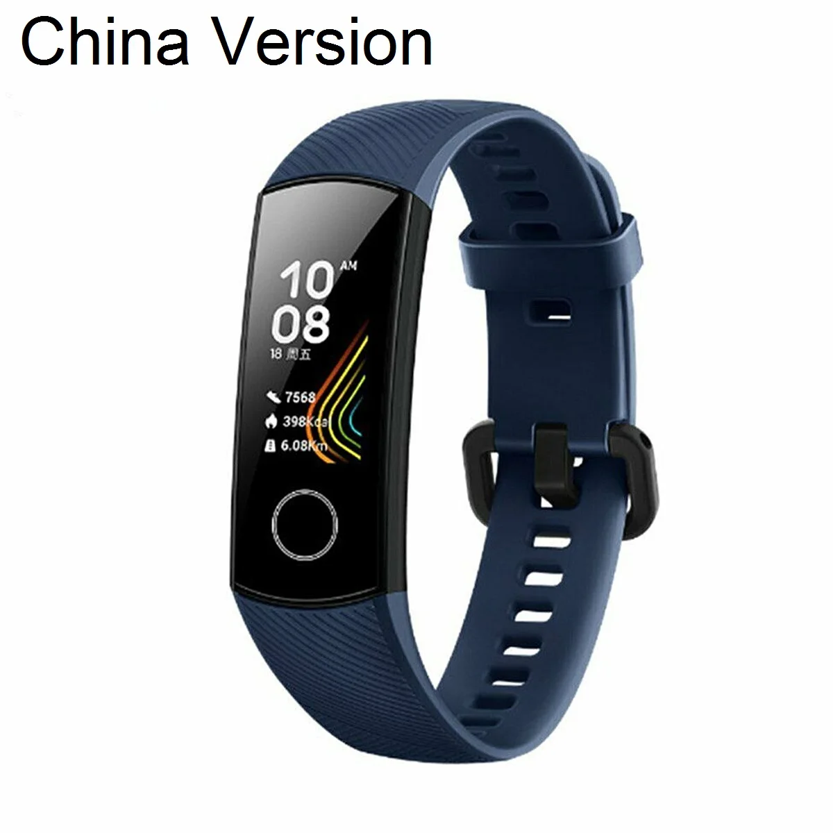 China Blue Смарт-часы huawei Honor band 5 AMOLED Смарт-часы huawei кровяное кислородное сердце яростный ftness трекер сна swiming sport trakcer gps - Цвет: China Blue