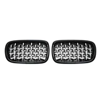 car grill diamond style grill for bmw x5 f15 x6 f16 silver gloss black plastic front grille 2015 2016