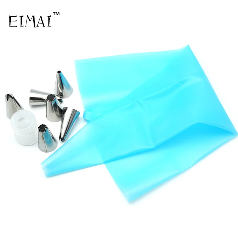 Инструменты для торта силиконовый кондитерский мешок обледенения крема с 6 шт.