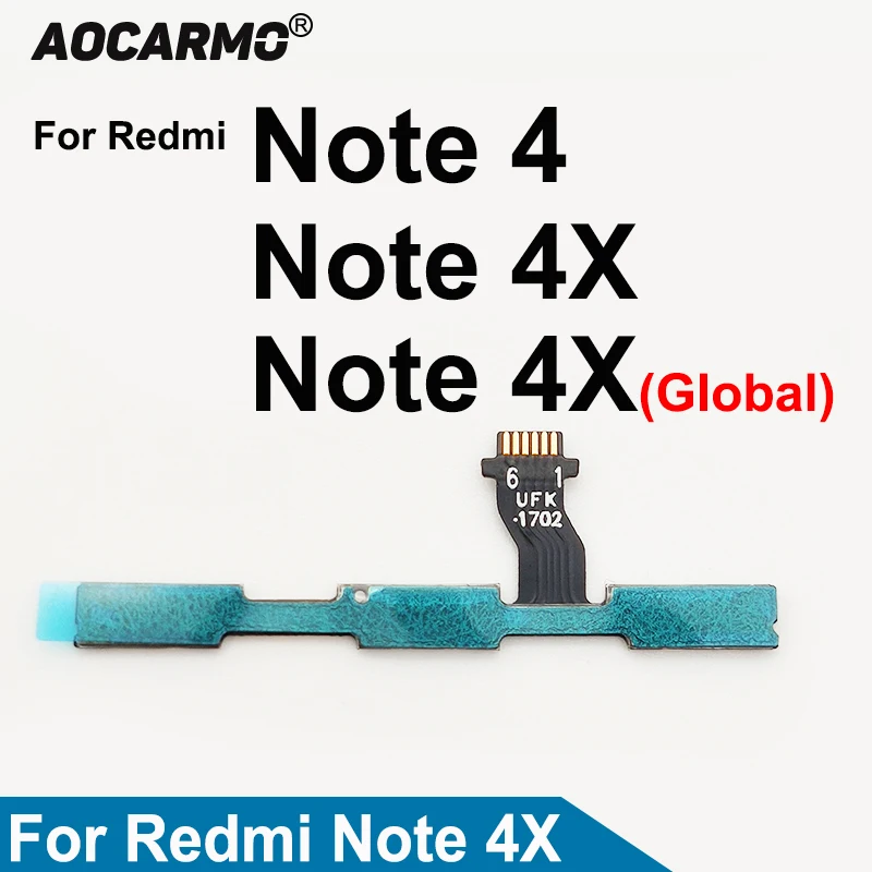 Aocarmo для Xiaomi Redmi Note 4 4X Pro глобальная Боковая кнопка включения/выключения питания