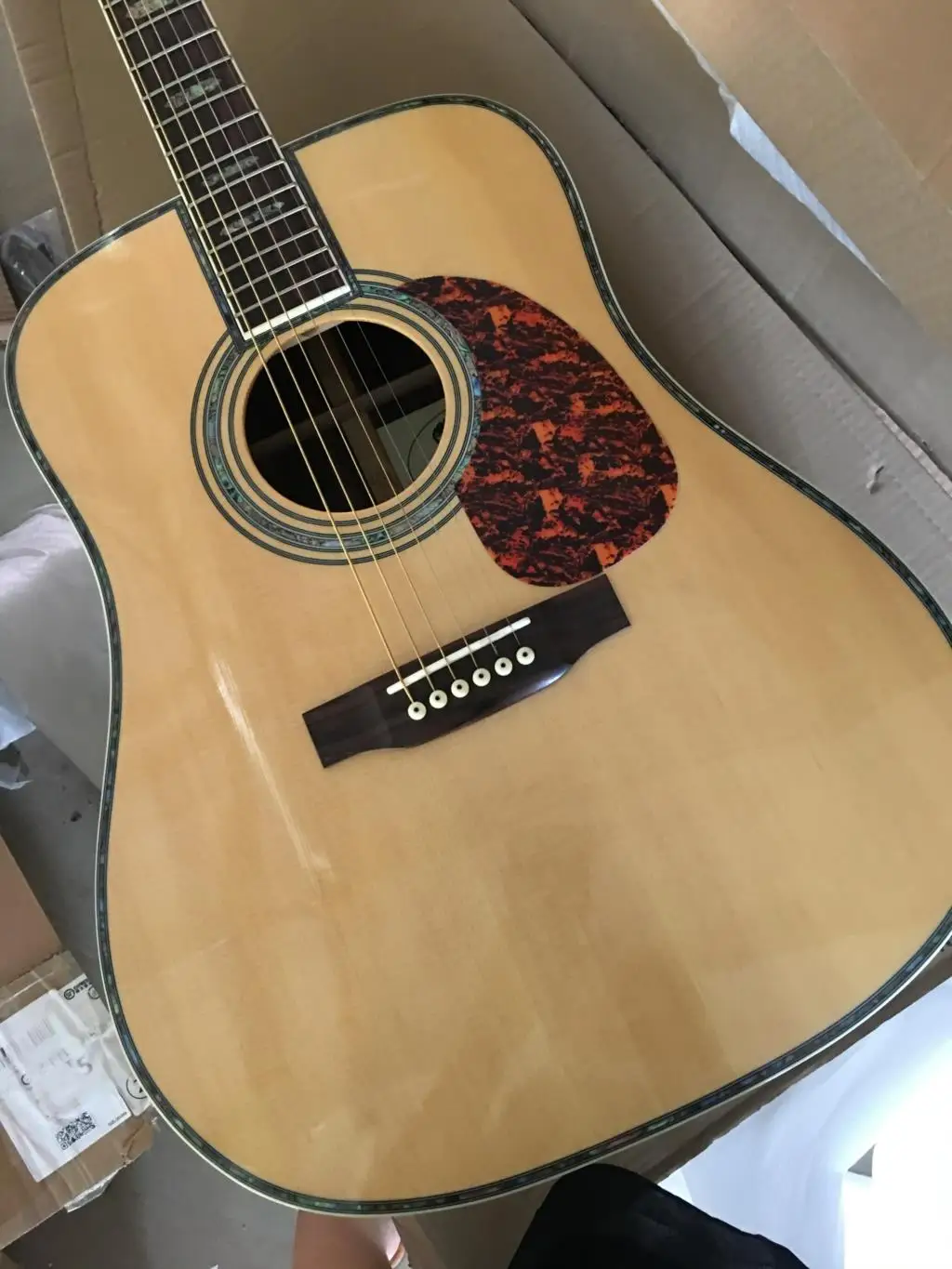 

China guitar factory custom new solid spruce top acoustic guitar D type 45 model 41" guitar In stock 11