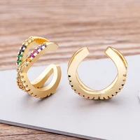 nidin new punk style ear cuff earrings for women no pierced x shape geometric cute ear clips travel party bar jewelry gifts