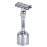 adjustable double edge shaving safety razor shaver blades zinc alloy chrome razors with case