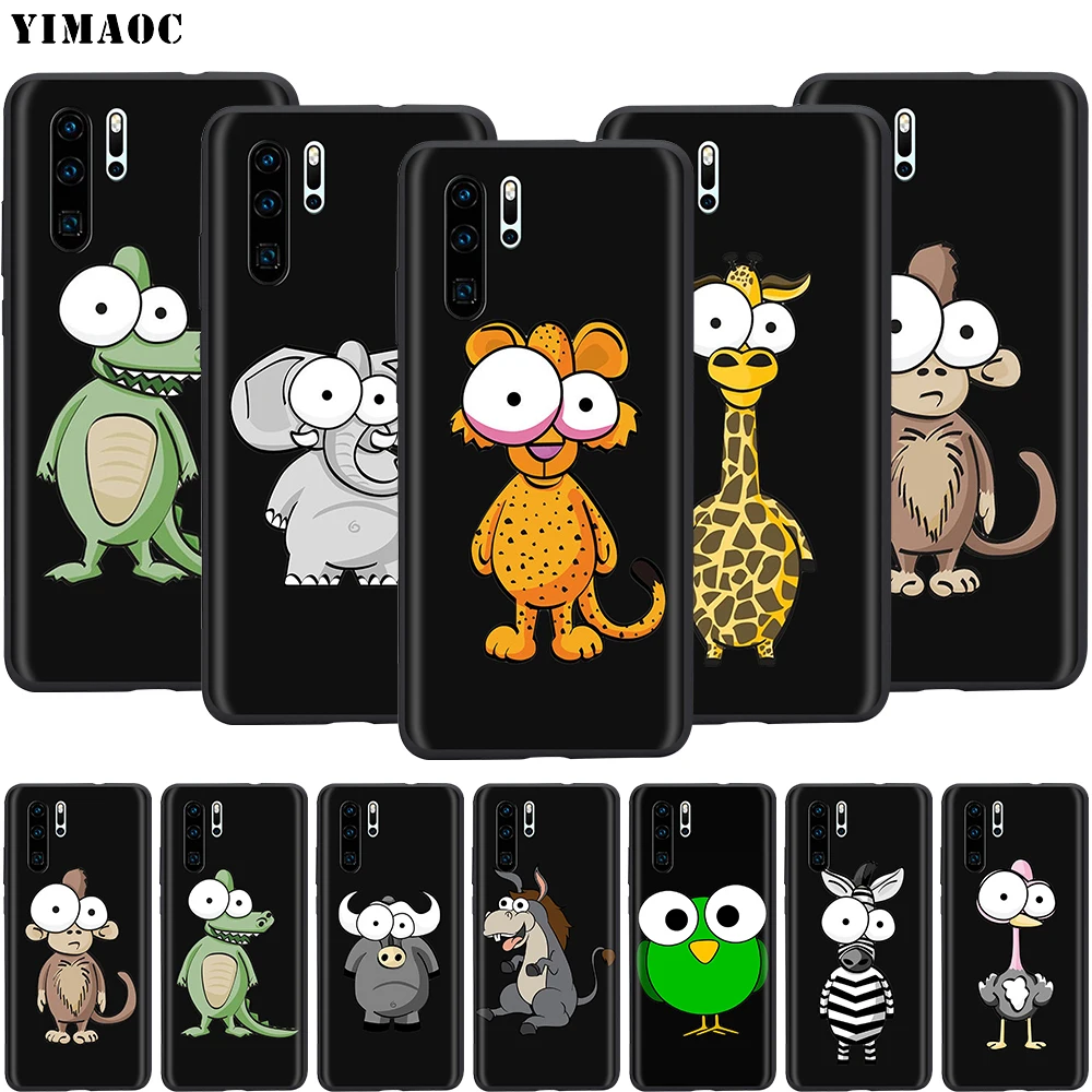 YIMAOC большой глаз Зебра слон страусиный мягкий чехол для Huawei Nova 4E 5 5T Smart P9 Lite Y6 Y7 2019