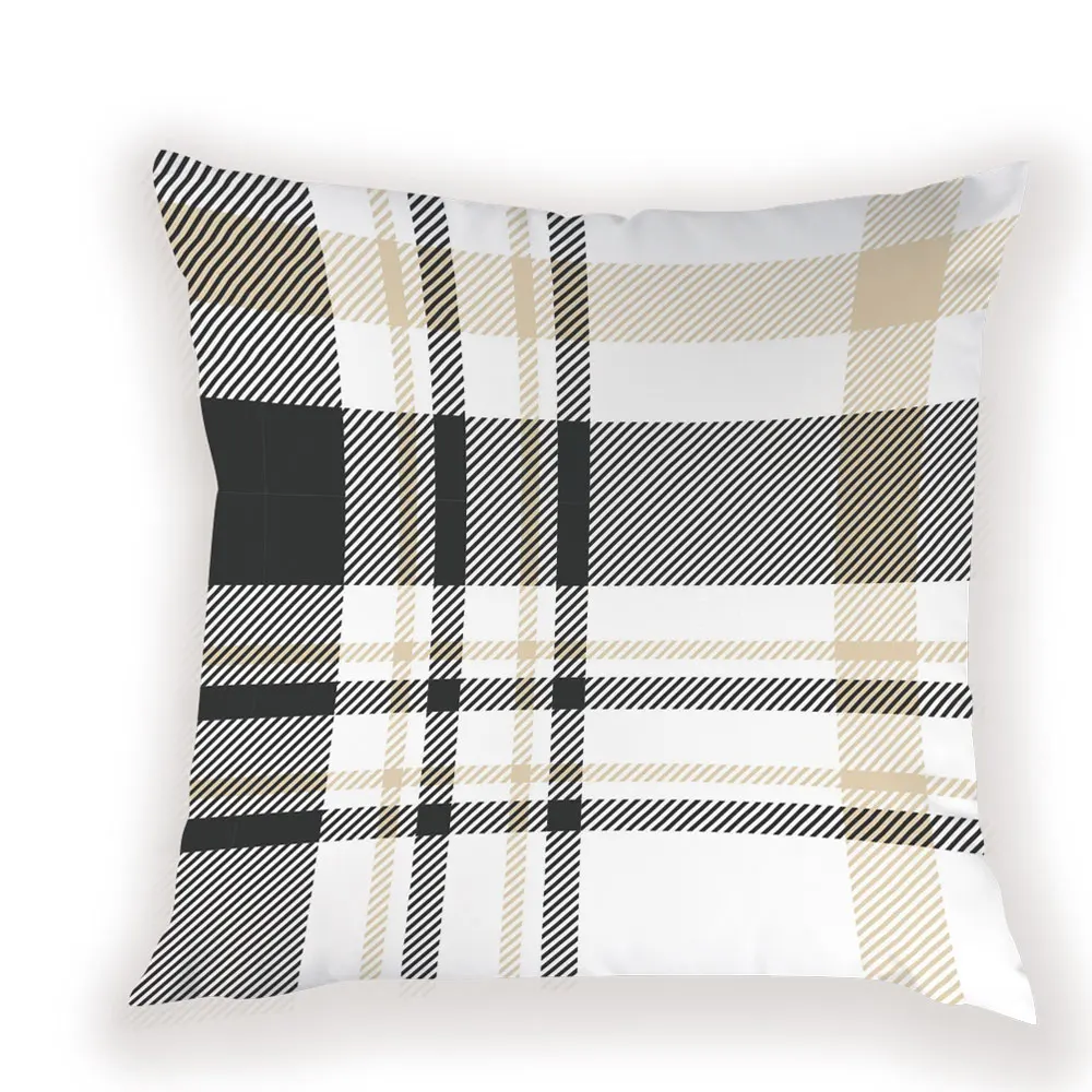 Геометрический чехол для подушки кровати клетчатая Подушка пляжный Чехол на