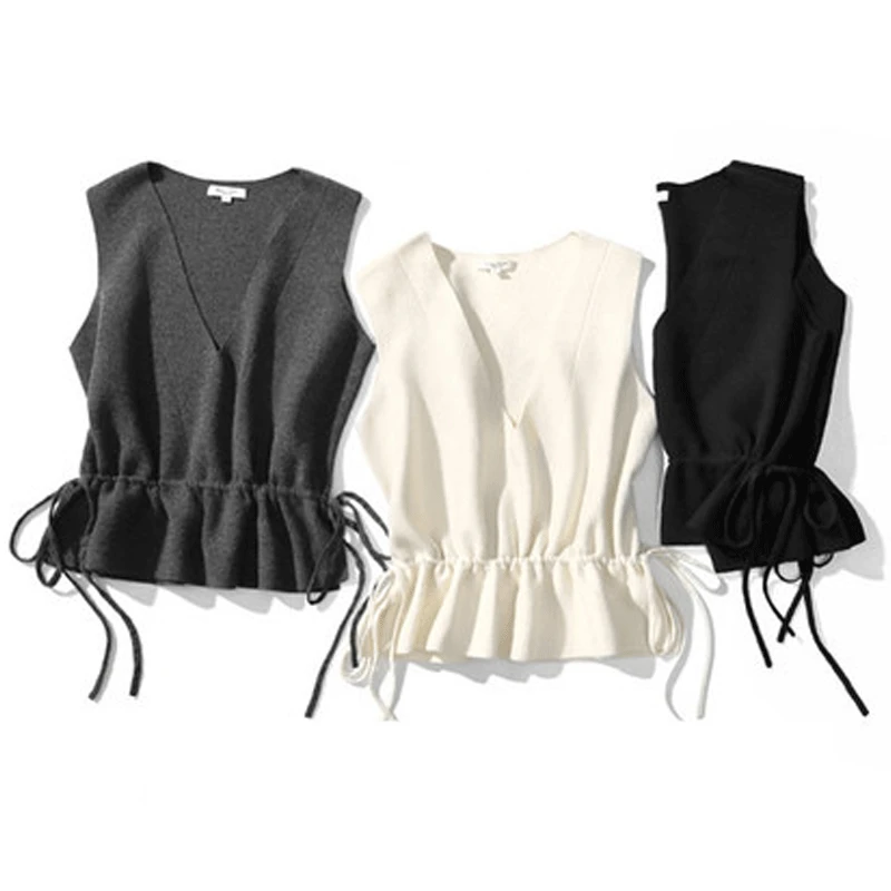 Демисезонный женский кашемировый жилет новый пуловер с V образным вырезом