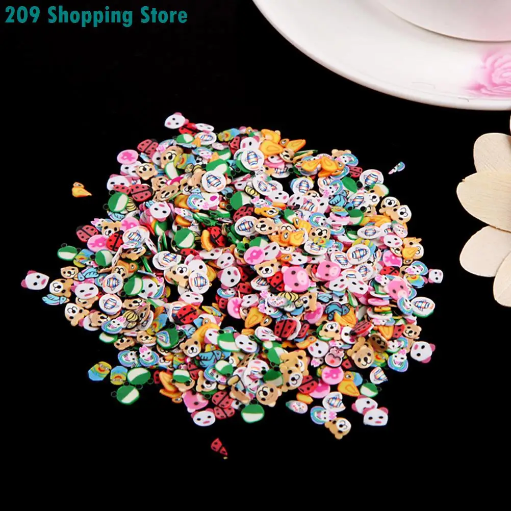 

1000pcs/pack Nail Art 3D Fruit Slices Polymer Clay DIY Slice Decoration Nail Sticker Mixed Stype for Choice Wholesale