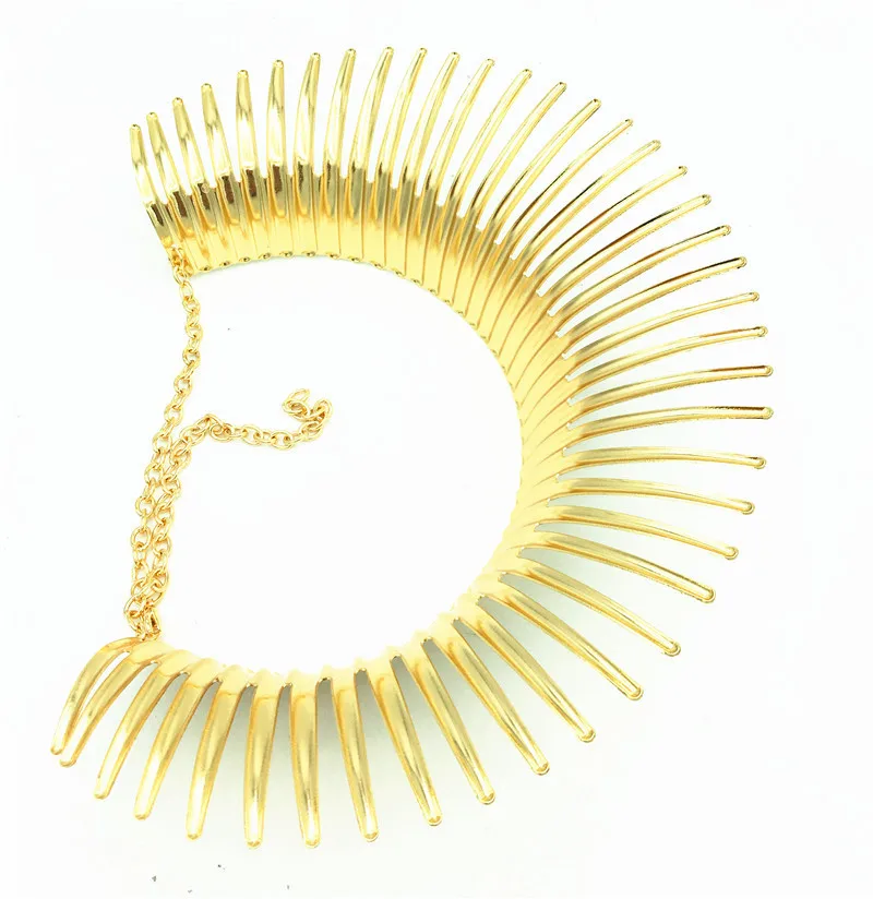 Преувеличенное цветущее колье-чокер женское золотое Сверкающее Массивное колье