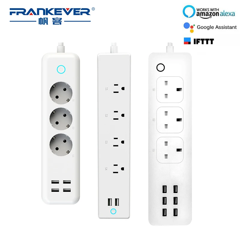 Новый стиль удлинитель Frankever с Wi Fi и USB смарт розетка для ЕС Великобритании США