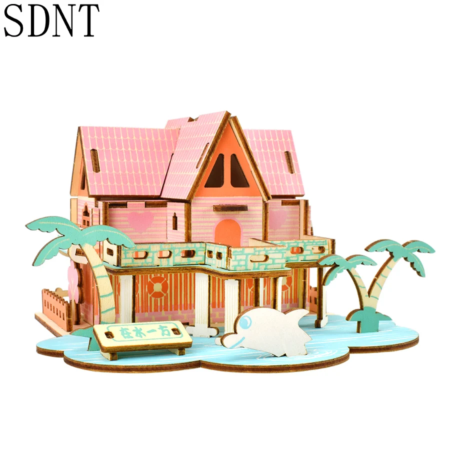 Деревянная 3D головоломка для детей детская игрушка сделай сам развивающая с