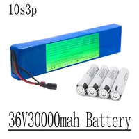 18650 lithium ion high power capacity electric bicycle battery 36v 30ah 10s 3p 250w 500w 42v equipped with 15a bms