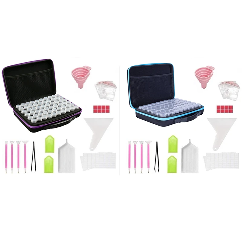 

with 29Pcs Tools Diamond Painting Storage Box 60 Bottles Diamond Painting Accessories Tools Storage Container Bag