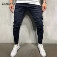 samlona plus size men sexy jeans denim pants homme casual skinny pantalon 2022 european and american style fashion trousers