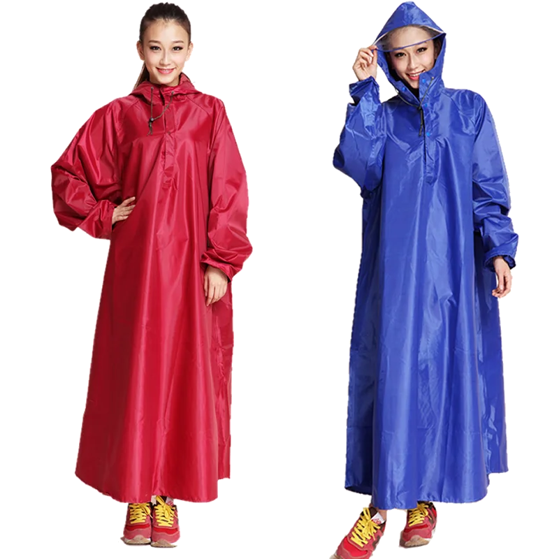 

Hood Bike Scooter Raincoat Jacket Poncho Thick Waterproof Men Raincoat Women Motorcycle Reusable Yagmurluk Erkek Rainwear AD50RC