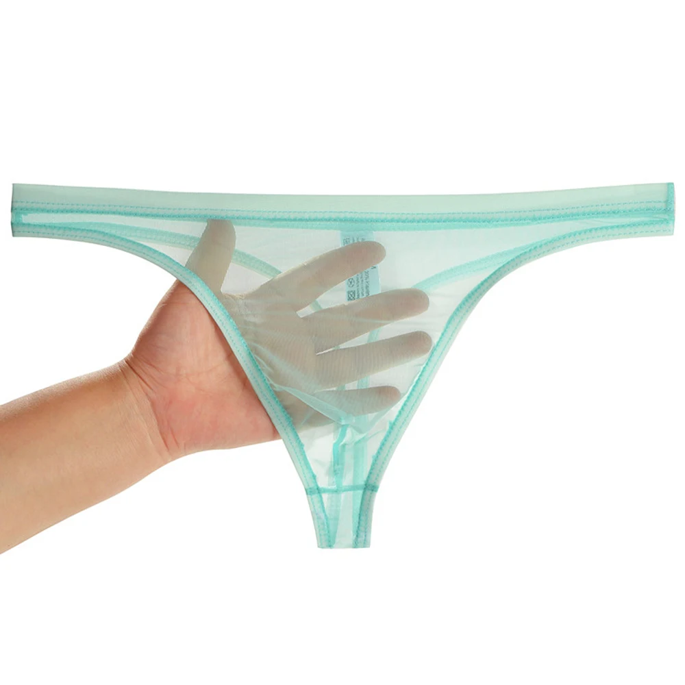 

Men's Underwear Lace Transparent Thong Men's Sexy Breathable Underwear T-Back G-String Briefs See Through Lingerie